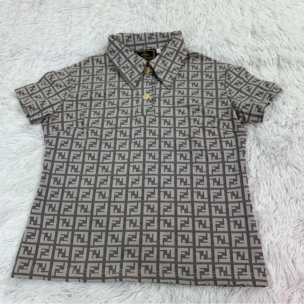Fendi vintage short sleeve Monogram polo shirt